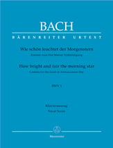 How bright and fair the morning star BWV 1 SATB Vocal Score cover